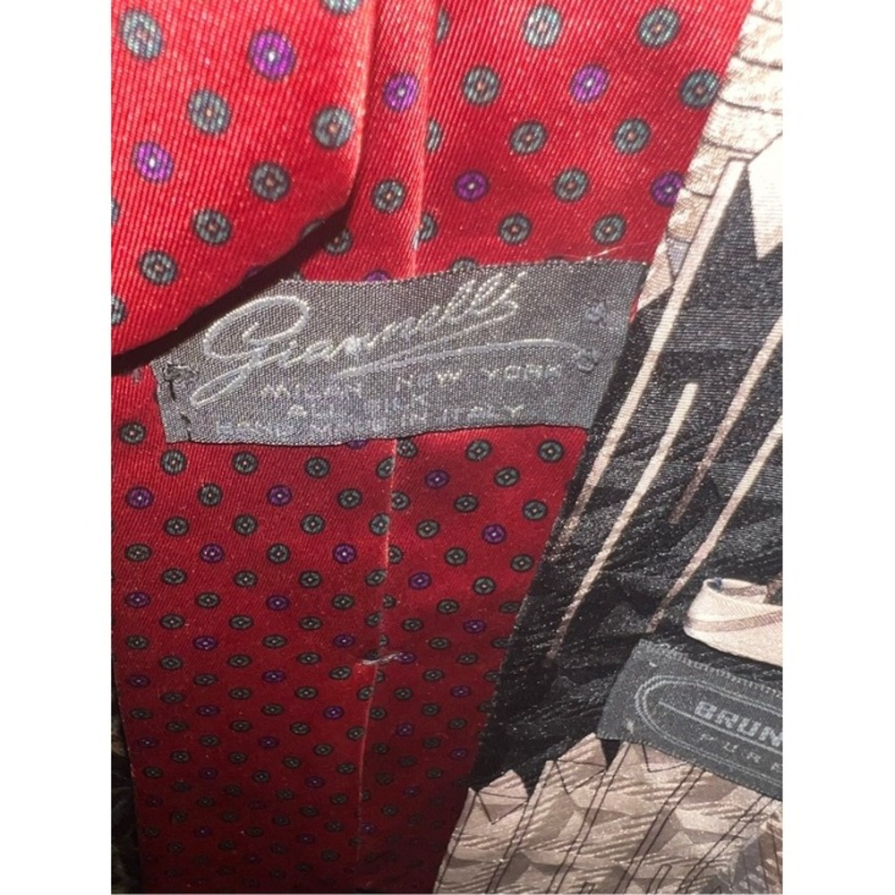 Mens Designer Silk Tie Bundle Conte di Milano Bruno Piattelli Giannelli Italian - Picture 5 of 6
